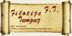 Filotije Tunguz vizit kartica